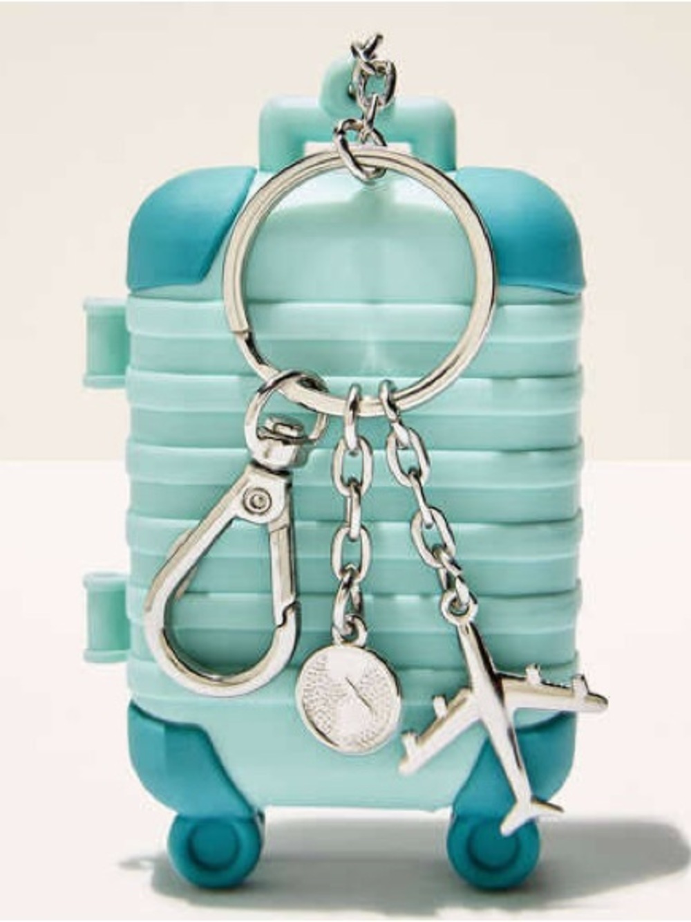 Bath & Body Works Blue Luggage Keychain Charms Pocketbac Holder